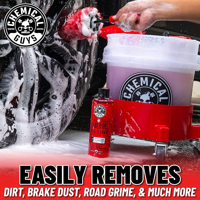 Chemical Guys CLD_997 Diablo Gel Concentrated Sprayable Wheel, Tire & Rim Cleaner, 1 Gal. with 16 oz. Spray Bottle (2 Item Bundle)