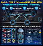 PLZ 7" Wireless Double Din Car Stereo Apple Carplay Radio QLED Screen for Car, Android Auto, Bluetooth 5.3, Fast Charger, 1080P Backup Camera, 4.2 Channel Outputs 240W, 2 Subwoofer