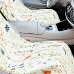Hahafelt 2 Pack Car Seat Towel Covers with Storage Bag 63 x 32 Inch Athletic Running Towel Seat Sweat Washable Non Slip Cover Gift for Car Outdoor Sport Activities (Wildflowers)