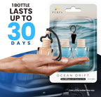 Ocean Fresh Car Air Freshener | Long Lasting Hanging Car Freshener with Vent Clip | New Car Fragrance, Slow-Release Aroma Technology, Adjustable Scent Intensity | Scented Interior Diffuser by Perfa