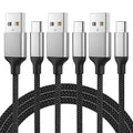 2FT USB C Charger Cable 3A, 3Pack USB A to Type C Charge Cord Fast Charging for Car, 2 Foot Android Braided USB-C Cable for iPhone 17 16 15 Pro Max Plus, iPad Pro, Galaxy S24 S23 S22,Note 20,Moto G,LG