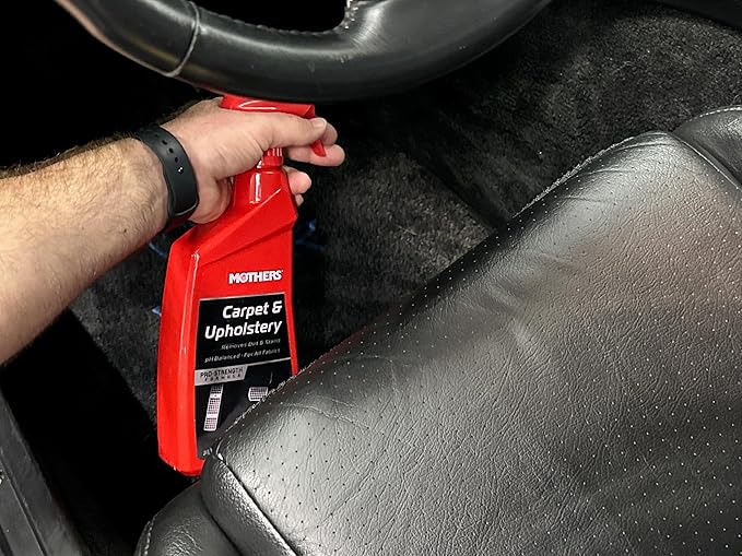 Mothers Carpet & Upholstery Cleaner, 24 oz. — Pro-Strength, pH-Balanced Formula Removes Ground-in Dirt, Soil & Stains from Cloth, Carpet, Velour & Vinyl, Restores a Clean Fresh Look (05424)