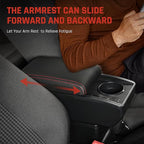 YJYWZH Car Armrest Storage Box for Hyundai Accent Solaris Verna 2017-2020 Double-Layer Car Center Console Armrest Box with 6 USB Ports and Cup Holder for Car Accessories(Red Thread)