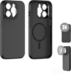 FREEWELL Pro Filmmaker Case for iPhone 13 Pro - Magnetic Filter & 17mm Lens Mount Black