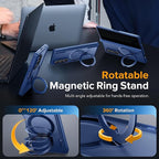 MOBOSI for Z Fold 7 Case with Rotatable Ring Stand & Privacy Screen Protector, Compatible with Magsafe, 18FT MIL-Grade Protection, Magnetic Shockproof Slim Case for Samsung Galaxy Z Fold7, Blue