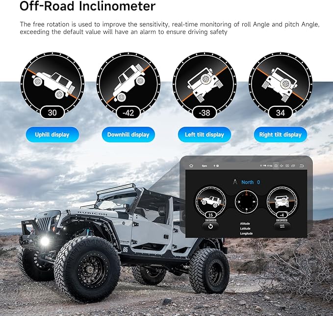 Dasaita 8GB+256GB Car Stereo for Jeep Renegade 2015-2022, Wireless CarPlay & Android Auto, Android 13 GPS Navigation, Plug & Play Off-Road Head Unit, Voice/Knobs Control, 9 Inch QLED Screen