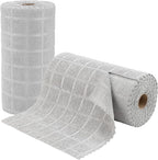 Ferdilan 80 Pack Microfiber Cleaning Cloth Roll,Lint Free Rags Paper Towels & Tear Away Reusable Towels,Washable Shop Rags,Wash Cloths Dish Rags(12" x 12") for Car Kitchen Window Garage-Light Gray