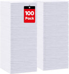 HOMEXCEL White Microfiber Cleaning Cloths 100 Pack, Reusable Cleaning Rags Shop Towels - Bulk Multipurpose Microfiber Towels, Lint Free Cleaning Towels for Car, House & Kitchen, 11.5 x 11.5 inch