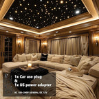 Starlight Headliner Kit 500Pcs 0.03in x 9.8ft – Twinkle Fiber Optic Car Roof Star Ceiling Lights | RGBW | Music Mode | APP & Remote Control | for Car & Home