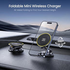 AOHI for Wireless MagSafe Car Mount Charger, All-Metal 15W Fast MagSafe Charger, Hands Free Magnetic Phone Holder Dashboard for iPhone 16 Pro Max/iPhone 15 14 13 12 Pro Max Plus, Black