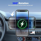 for MagSafe Car Wireless Charger Mount for iPhone 17/16/15/14/13/12 Series, Auto- Magnetic Tight Phone Holder with Fast Charging, Secure Air Vent, 360° Adjustable, Overheating Protection,(A10K)