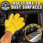 Chemical Guys The Stranger Double Sided Mitt Yellow/Black 2 Pack - Versatile Car Wash and Detailing Mitt with Scratch-Free Microfiber Cleaning (MIC51002)