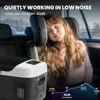 OLIXIS Portable Car Refrigerator, 17QT Single-Zone Electric Cooler for Vehicles, -4℉-68℉ Freezer Smart Control via Bluetooth with Car Battery Protection, Child Lock, 12/24V DC & 100-240V AC Powered