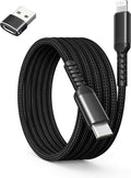 Basesailor USB C to Lightning Charger Cable 6.6ft with USB A Adapter,Type C Power Delivery PD Fast Charging Cord for iPhone 11 12 13 14 Mini Pro Max,SE,iPad 8th 9th Generation