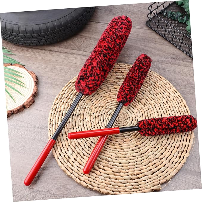 Cabilock 12pcs Wheel Cleaning Brush Flexible Automotive Detailing Brushes for Tire and Rim Cleaning Soft Bristles for Gentle Grime Removal Car Wash Tools