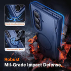 MOBOSI for Samsung Galaxy Z Fold 7 Case with Privacy Screen Protector, [Compatible with Magsafe], [Built-in Kickstand & Full Body Hinge Protection] Magnetic Slim Phone Case for Z Fold7, Blue