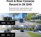 Thinkware ARC Dual Dash Cam Front & Rear 2K QHD, 2.7” LCD Touchscreen, 130° Wide Angle, GPS, Wi-Fi, Super Night Vision, Smart Driving Alerts, 24/7 Parking Mode, Hardwiring Included