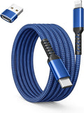Basesailor USB C to Lightning Charger Cable 6.6ft with USB A Adapter,iOS Type C Power Delivery PD Fast Charging Cord for iPhone 11 12 13 14 Mini Pro Max,SE,iPad 8th 9th Generation