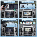 2G+64G Car Radio for Ford F150/F250/F350/E250/E350 Edge Fusion Explorer with Wireless Carplay Android Auto, 7 inch HD Touch Screen Car Stereo with Bluetooth/GPS/WiFi/FM/SWC/USB/HD Backup Camera