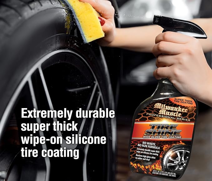 Tire Shine 22oz Spray - High Gloss Tire Coating - High Gloss Finish for Rubber and Vinyl