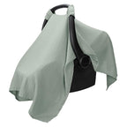 Comfy Cubs Baby Car Seat Cover - Soft, Breathable Bamboo Rayon and Muslin Cotton Blend - Lightweight Canopy for Sun, Bug, and Comfort Protection - Large Size Infant Seat Cover in Fern Design
