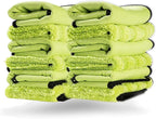 Adam's Polishes Microfiber Glass Cleaning Towel - Two Sided, Streak Free Glass Cleaning Towel - Soft Satin Stitched Edges 540 GSM (12 Pack)
