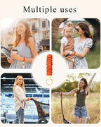 WEESMILE Keychain Wristlet, Stretchy Key Chain for Car Keys with D ring, Cute Scrunchie Wrist Bracelet for Women Men