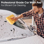 SM Arnold Spun Gold™ Professional Grade 9" x 9" Car Wash Pad: Durable, Efficient, Scratch-Proof for Ultimate Vehicle Cleaning | Ideal for Auto Detailing and Maintenance, Ergonomic No-Cuff Design