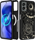 for Moto G 5G 2024 Case - Compatible with MagSafe Women Girls Cute Magnetic Protective Phone Cover Girly Aesthetic Sun Moon Heavy Duty Shockproof Design for Motorola Moto G 5G 2024 Cases