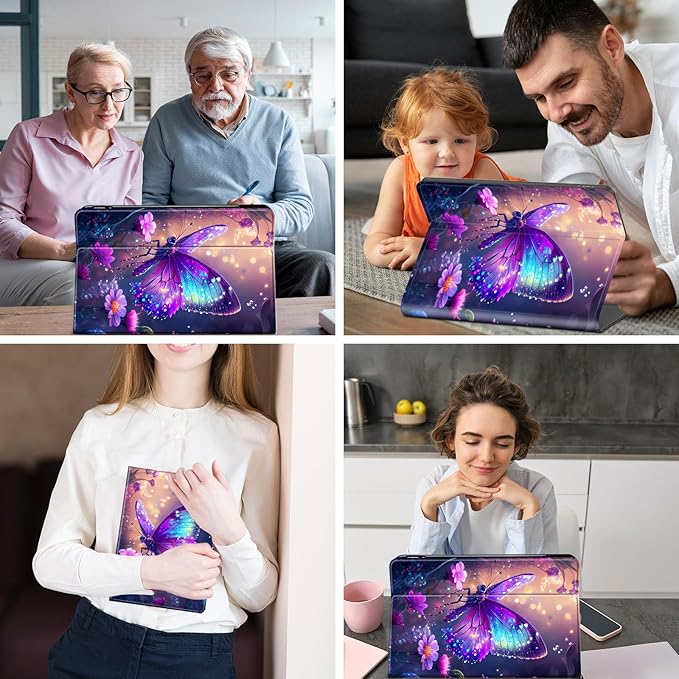 for Kindle Paperwhite Case,6" Kindle Paperwhite 4 10th Generation Case 2018 & Kindle Paperwhite Signature Edition,Leather Slim Adjustable Stand Cover Auto Wake/Sleep,Glitter Butterfly