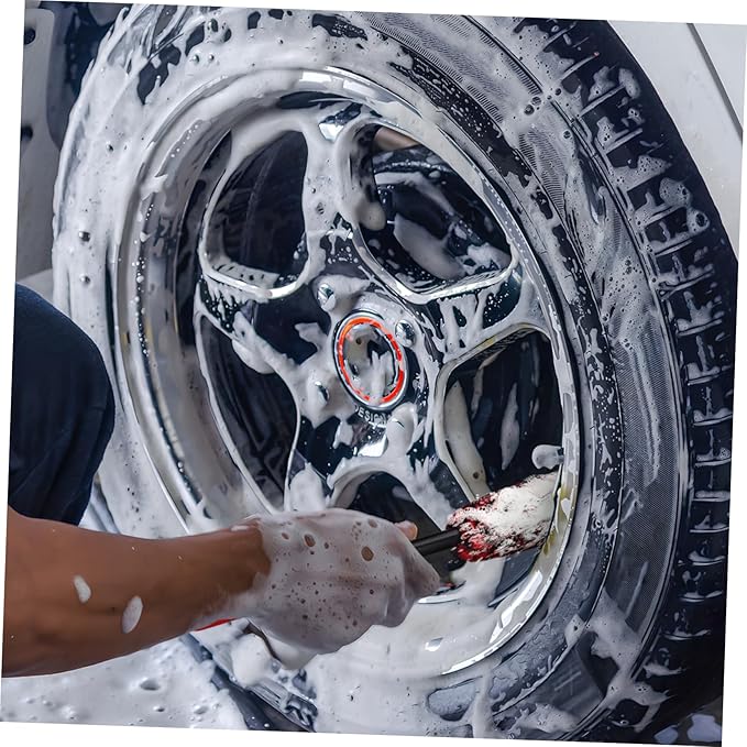 Unomor 12pcs Wheel Rim Cleaner Brushes Bendable Tire Cleaning Tools for Automotive Detailing Soft Bristle Car Wash Brushes for Cleaning