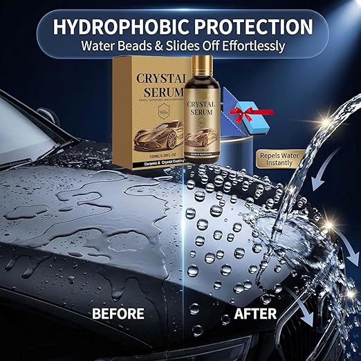Crystal Serum – Advanced Graphene Ceramic Coating for Cars, Graphene Ceramic Coating for Cars – 9h Hardness, Crystal Serum for Cars
