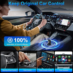 2025 Upgrade Mini CarPlay Wireless Adapter Support Apple CarPlay & Android Auto,Convert Wired to Wireless CarPlay Adapter,Stable Control & No Delay,2 in 1 Wireless Android auto Box for Cars from 2016