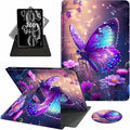 Case for 6" Kindle Paperwhite (10th Generation,2018 Release),360 Degree Rotating Swivel Leather Stand Folio Cover Auto Wake/Sleep for Amazon Kindle Paperwhite E-Reader,Glitter Butterfly