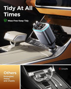 4 in 1 Car Charger, Retractable iPhone Car Charger Fast USB C Phone Charger, Cigarette Lighter with 2 Cable 25 Inch and 2 USB Ports, Multi Port USB Car Charging for iPhone 17/16/15/14/13 Pro Max-2Pack