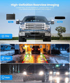 AUTO-VOX Solar Wireless Backup Camera:3 Mins DIY Installation & Upgraded 5" HD 1080P Anti-Glare Monitor, Reliable Signal for a Clear View, IP69K Waterproof Back up Camera for Car, Van, SUV, Truck
