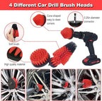 Car Detailing Kit, 18Pcs Car Detailing Brush Set, Car Cleaning Kit, Drill Brush Set, Car Detailing Brushes, Tire Brush - Car Wash Kit, Car Cleaning Tools brushes for Interior, Exterior, Wheels