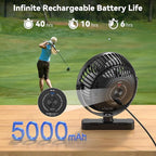 AMACOOL Magnetic Golf Cart Cruise Fan, Tool Gifts for Men Him Dad Husband Father, 5000mAh Rechargeable Birthday Golf Gifts for BBQ Grill Work Golf Cart Cruise Travel Essentials Accessories 2026