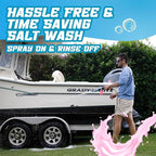 Salty Captain Foaming Salt Remover Wash - Clean & Remove Salt Off Boats & Cars, Prevent Saltwater Corrosion on Marine JetSkis, Trailers, Eco-Friendly Salt Neutralizer Boat Cleaner