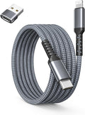 Basesailor iPhone 14 13 Pro Max Charger Cable 10FT,USB C to Lightning Cable with USB A Adapter,Fast Car Charging Power Cord for Apple 12 11 Plus XS XR 8 7 6 Plus 5 SE,iPad 9 9th 8 8th Generation
