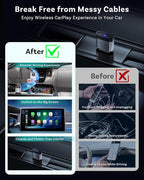 OTTOCAST Mini Nova 2 in1 Wireless CarPlay Android Auto Adapter 2026, Plug & Play USB Dongle, Fast Auto Connect, 5GHz Stable Connection, for OEM Wired CarPlay/Android Auto Cars