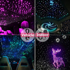 36W 4-Head 4 Color RGBW Twinkle Fiber Optic Lights, Starlight Headliner Kit with Total 1200pcs*0.75mm/0.03in 13.1ft Optical Fiber Cables+Remote and APP Control for Car and Home Interior Decoration