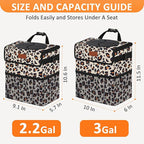 Vankor Cute Car Trash Can, Car Accessories for Women Interior Can Trash Bag Hanging Automotive Garbage Cans Leopard Pattern