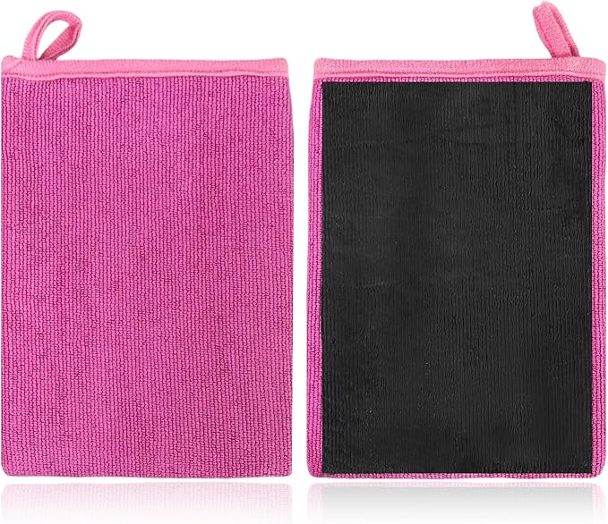 2 PCS Clay Mitt, Scratch-Free Microfiber Clay Bar Alternative Mitt Car Detailing Glove, Car Cleaning & Polishing Tool Clay Eraser Mitt for Paint Glass Wheels, Car Accessories (Purple)