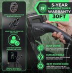 MACH 2:Fast Level 2 EV Charger 48 amp Garage-pro wall-Mount. Electric Vehicle Charging Station 4 Nema 14-50 Outlet. J1772 car Connector. Key Accessories: 30ft Cable & Tesla NACS evse Portable Adapter