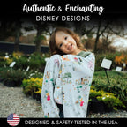 Milk Snob Disney Enchanted Kingdoms Baby Girl Swaddle Blanket, Soft Receiving, Security Bed and Play Blanket, Toddler and Infant Baby Bedding Registry and Shower Gifts, Newborn Essentials, 35x35