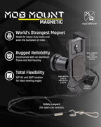 Mob Armor Heavy Duty Magnetic Phone Mount for Car - Universal Car Phone Holder for iPhone & Android, Strong Magnet for Off-Road & Commercial Vehicles, Cell Phone Car Accessories for Women & Men