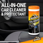 Armor All Total Interior Detailer and Protectant Wipes, 25 Count Canister, All-in-One Interior Car Cleaning Wipes With UV Protection, Safe for All Interior Surfaces Including Glass and Tech Screens