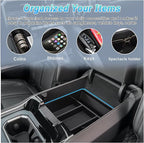 Center Console Organizer Compatible with 2022-2026 Jeep Wagoneer/L, 2022-2026 Jeep Grand Wagoneer/L Accessories, Armrest Storage Box