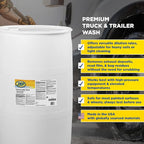 Zep Premium Truck and Trailer Wash - 55 Gallon (One Drum) 1041625 - Professional Strength, Liquid (Business ONLY, Delivered VIA Truck)